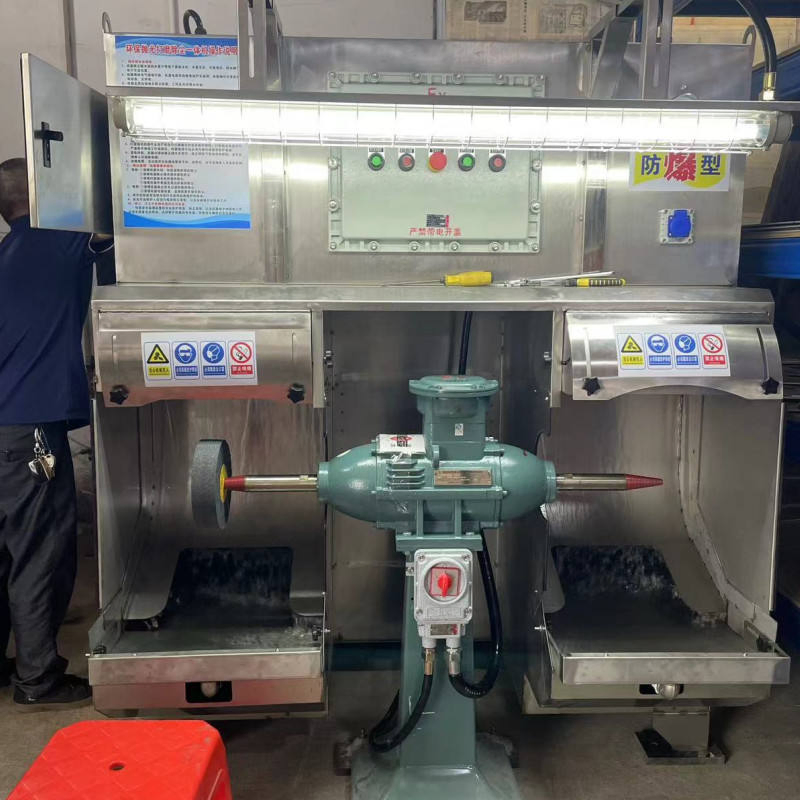 Industrial Manual Wet Buffing Polishing Machine for Metal with Dust Extraction