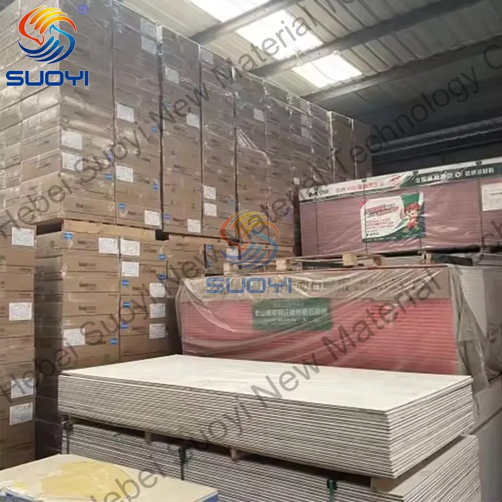 Suoyi Water Resistant Hydrophobic Plasterboard Gypsum Board China's Premium Ceiling Material Hot Selling Indoor Building Gypsum Boards