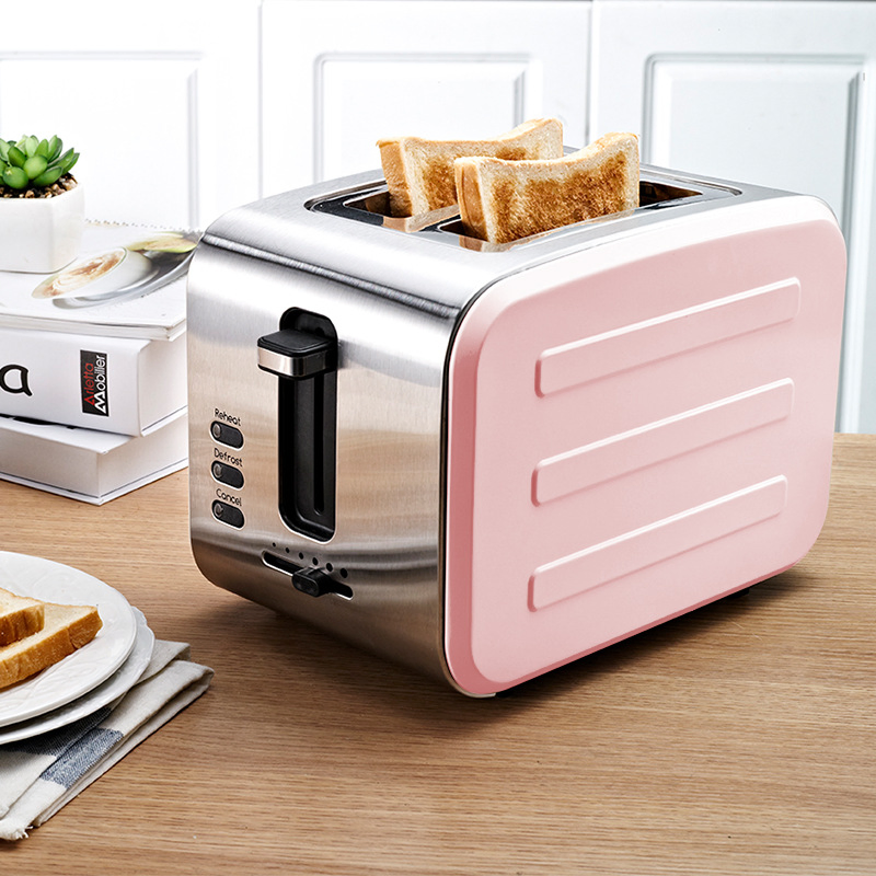 Toaster Stainless Steel Toaster Home Toaster 2 Piece Breakfast Machine Bread Maker