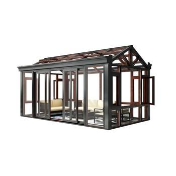 Outdoor Customized Aluminum Frame Glass Sunroom Commercial Glass House Garden Sun Room