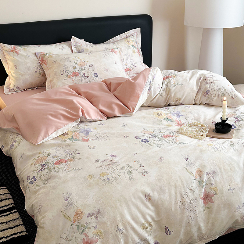 Custom Natural Invitingly Soft Cotton Bedding Set Hotel Linen Sheet