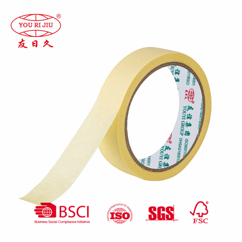 Yourijiu Crepe Paper Automotive Car Wall Decoration Color Easy to Tear Waterproof Rubber Masking Tape Jumbo Roll