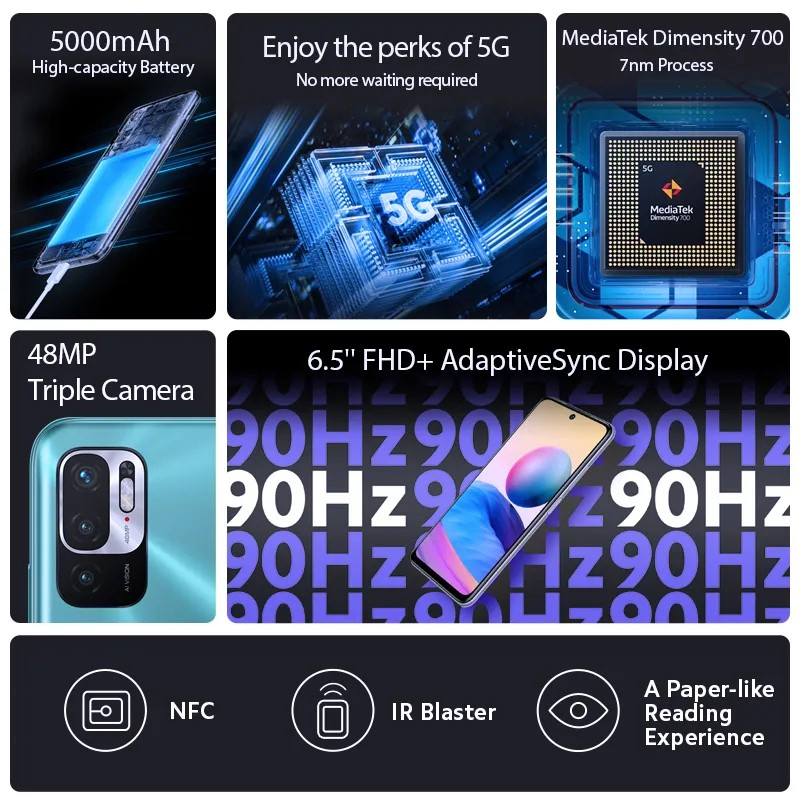 Mobile Phone Second-Hand Phone 6.5inch Cheap Smart Mobile Phone Phone 10 Mediatek Helio G88 Cell Phone