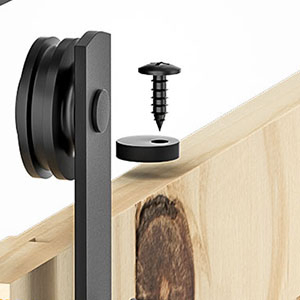 Sliding Steel Barn Door Hardware Kit Straight Strap