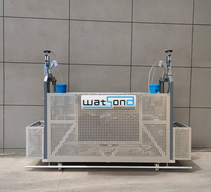 Hot Galvanized Steel One-Person Powered Cradle for Monorail for High Building Cleaning Maintenance