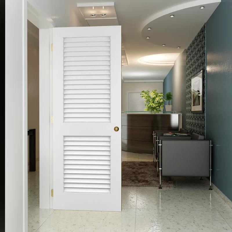 Kudas Luxury Interior Door Luxury Solid Wood Modern PVC WPC Louver Door