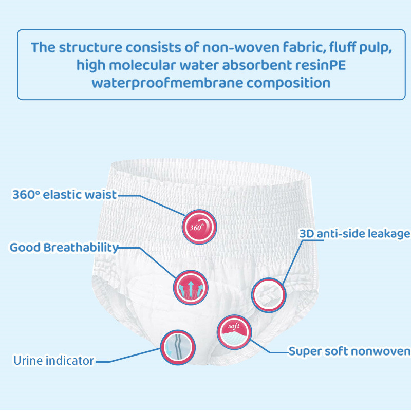 XL OEM 10PCS/Printed Poly Bags Fujian China Bulk Diapers for Cheap Incontinence Diaper Disposable Adult Diaper