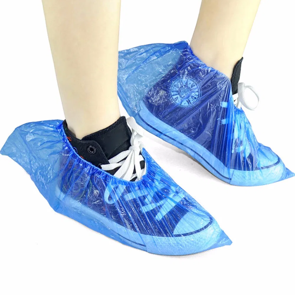 Wholesale Cheap Disposable PE Plastic Shoe Cover Waterproof and Durable with Elastic