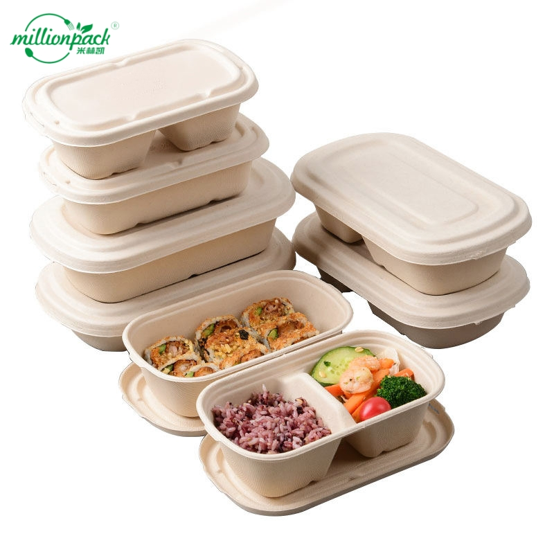 Custom Logo Printed Sugarcane Square Box for Brand Promotion and Marketing