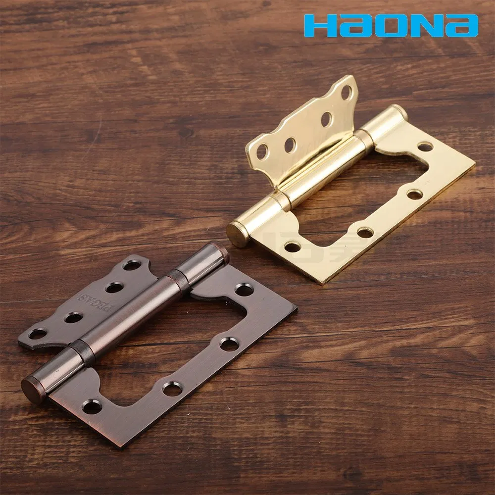 2bb Multi-Color Polished Iron Door Accessories Flush Butt Hinge with Flit Tip
