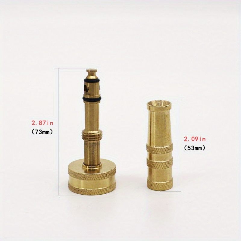 Heavy-Duty Brass Adjustable Twist Hose Garden Nozzle Fitting
