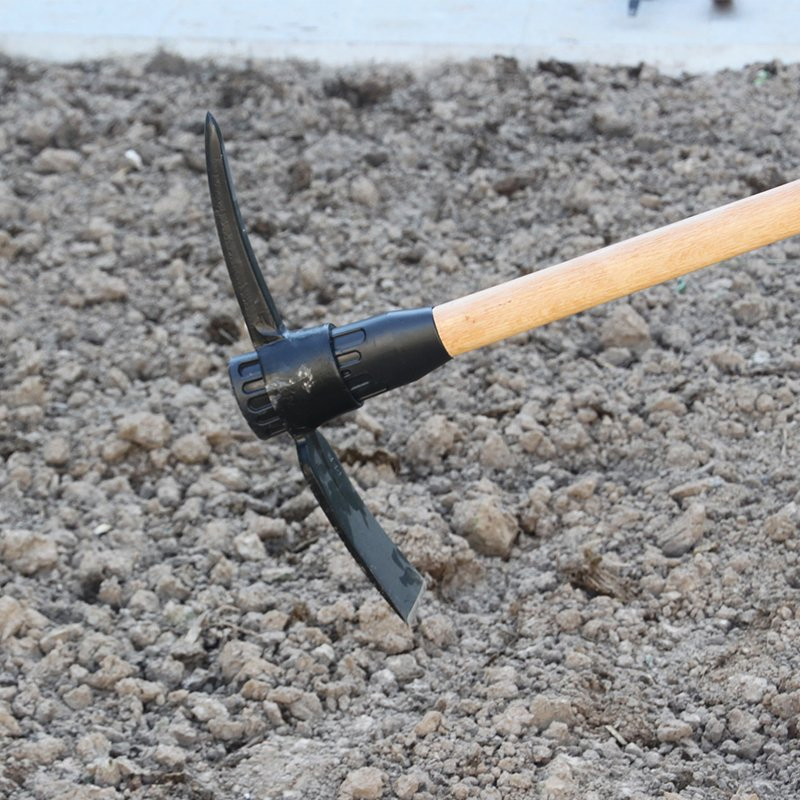 Rail Steel Clay Pickaxe Mattock for Hard Soil and Rocky Terrain