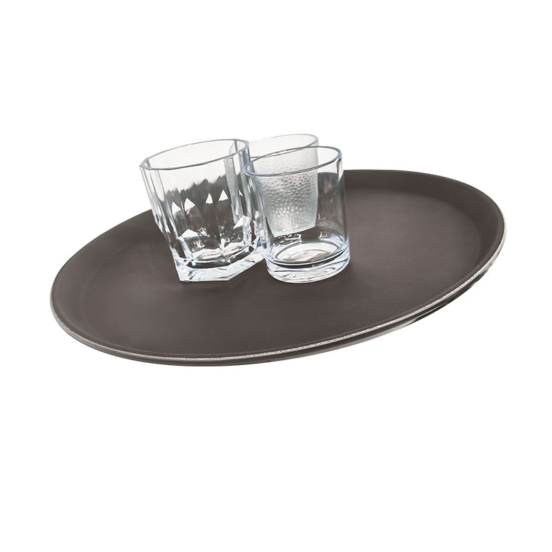 35cm / 13.75 Inch Round Serving Trays for Restaurant Non Slip Plastic Fast Food Tray