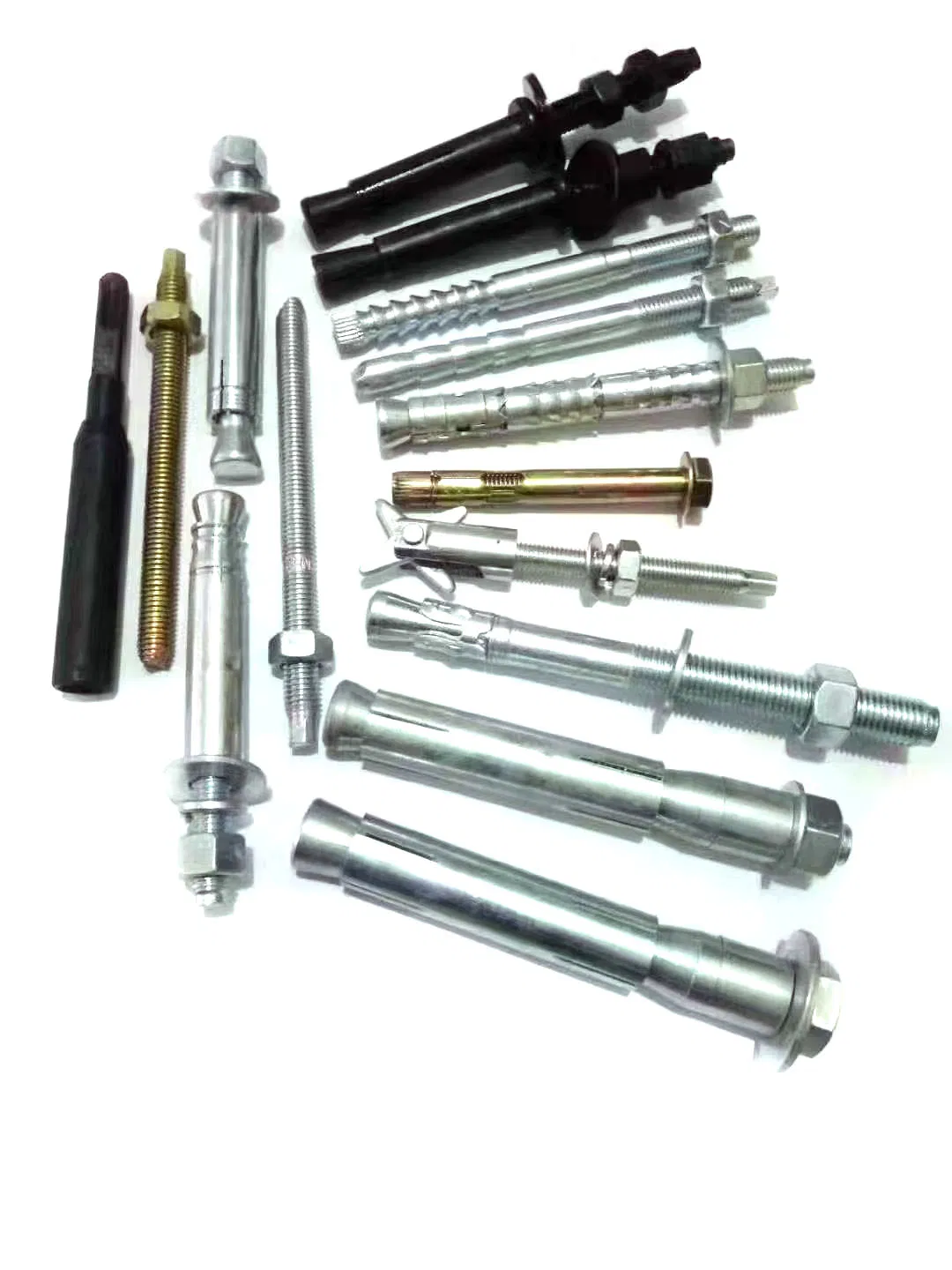 White Blue Zinc Plated Chemical Stud Anchor with Washer and Nut