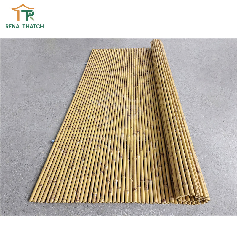 Fire Resistant Indoor Interior Artificial Bamboo Fence Synthetic Bamboo Cladding Plastic Bamboo Fence Roll