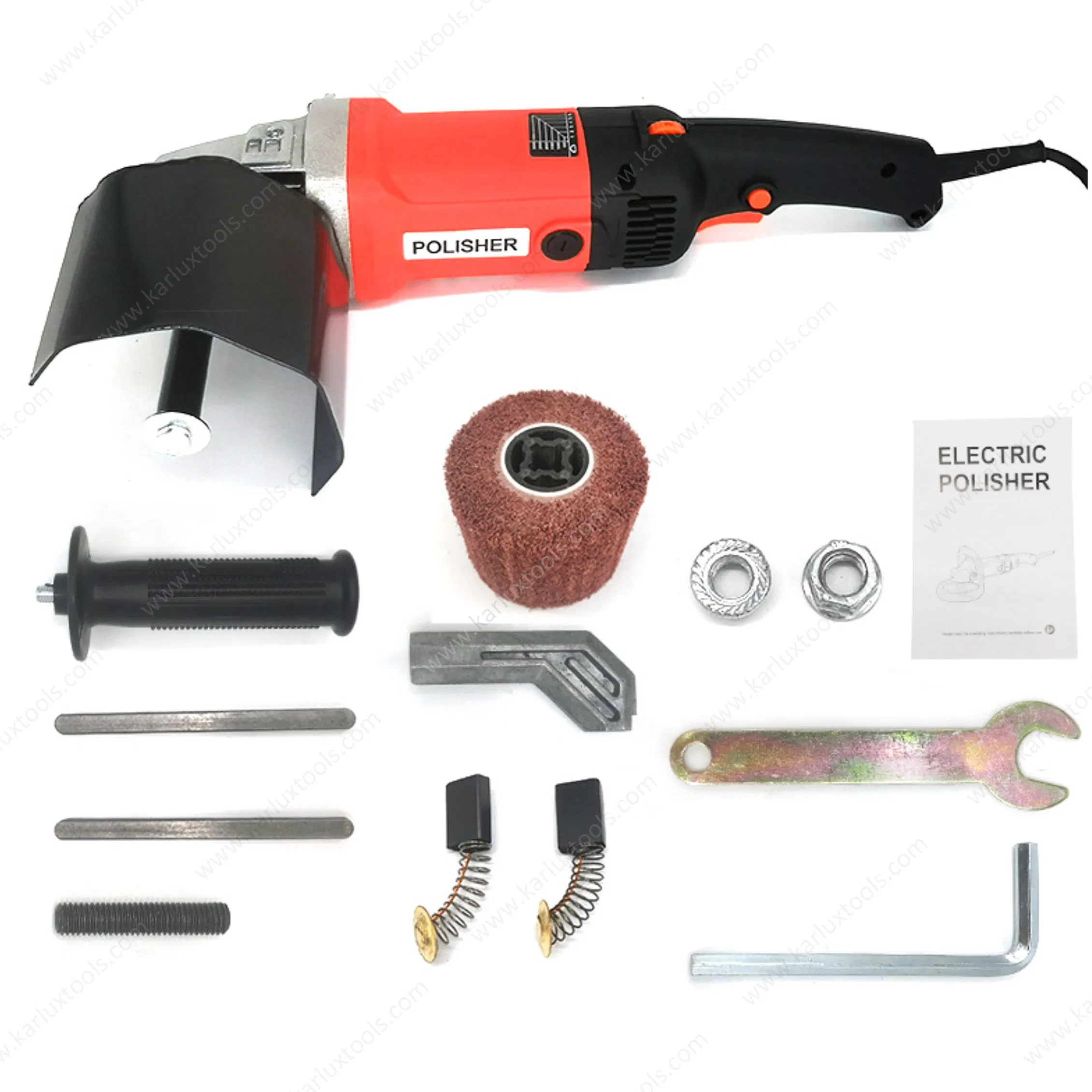 Burnishing Polishing Machine 1400W Electric Wire Drawing Machine for Metal Stainless Steel Plastic Wood Polishing