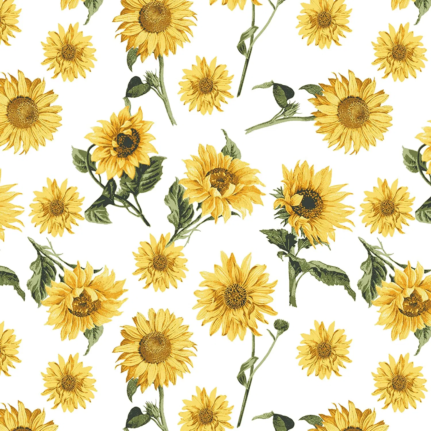 Sunflower Print Multi Color Cotton Dish Towels Highly Absorbent Bar Towel
