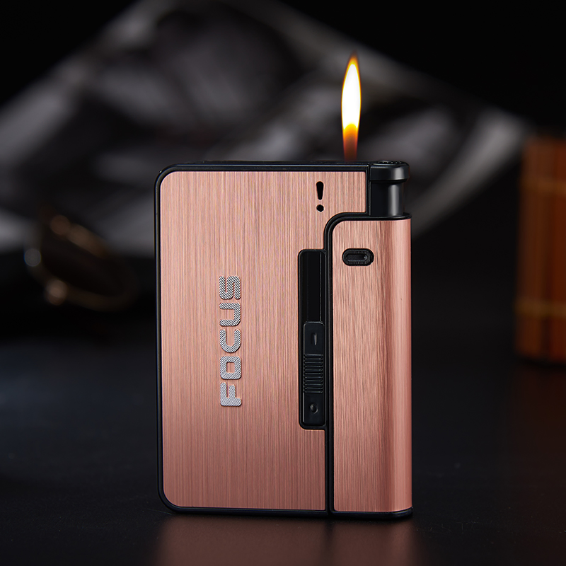 Yh001 Automatic Cigarette Case with Removable Disposable Lighter