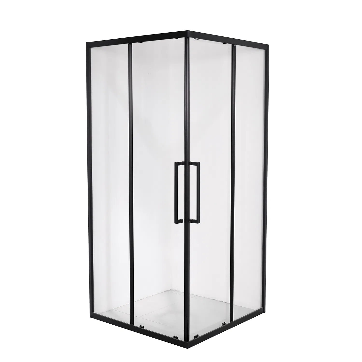 Gun Metal Color Square Shower Enclosure Sliding Door Shower Cabin