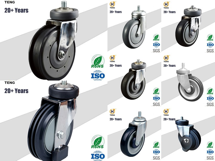 High Peformance TPR/PU Caster for Supermarket Trolley