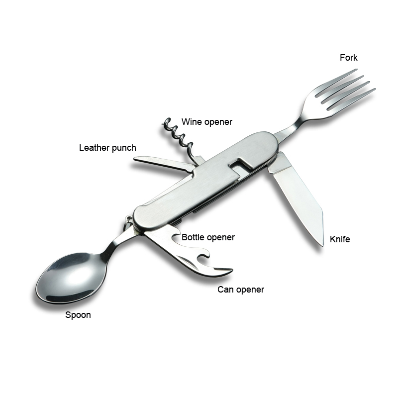 Free Sample Multi-Function Camping Picnic Detachable Folding Cutlery