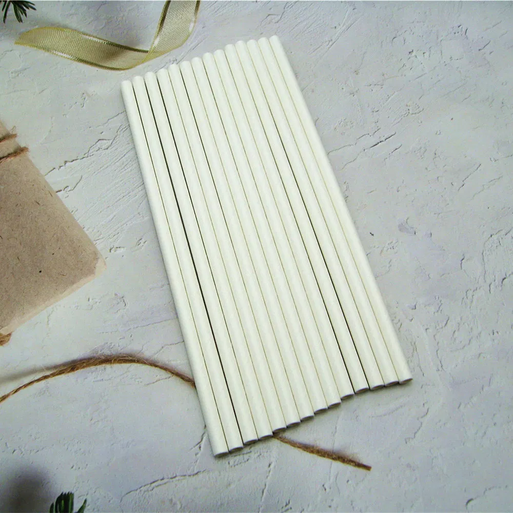 Disposable Paper Drinking Straws with White Color