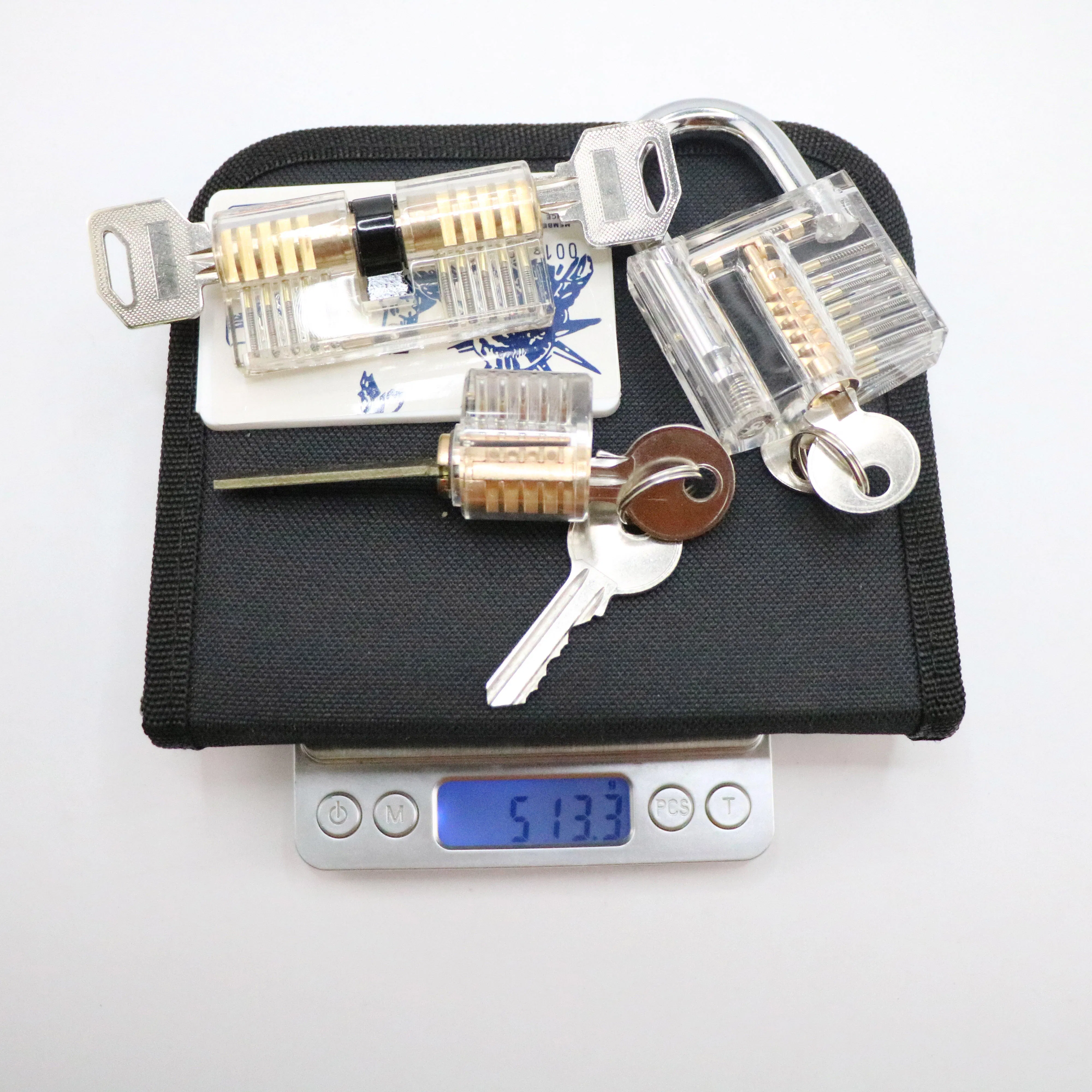 Locksmiths Beginner Transparent Practice Credit Card 19PCS Lock Pick Tools Locksmith Tools