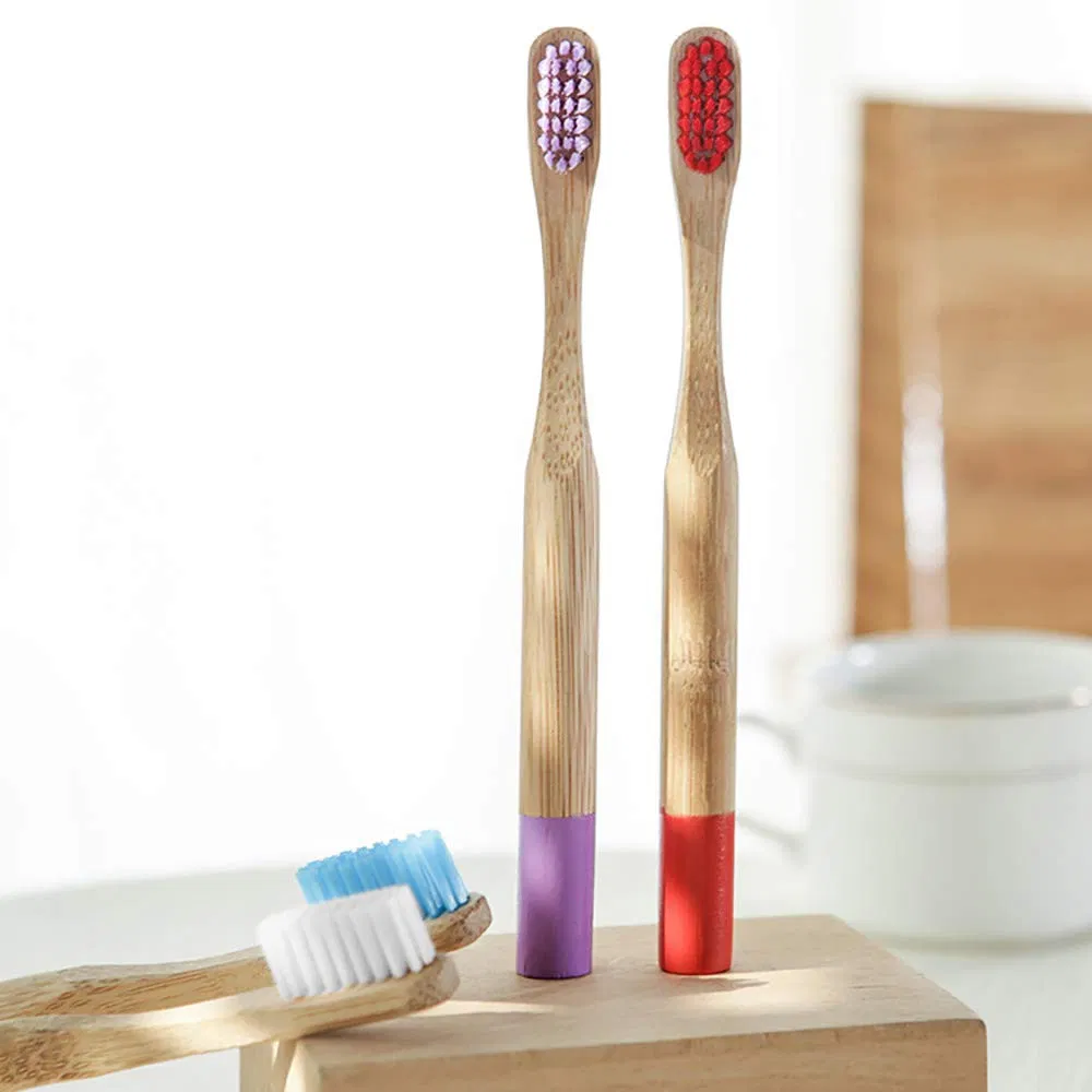10 Colors Set Kids Bamboo Toothbrush Children Toothbrushes