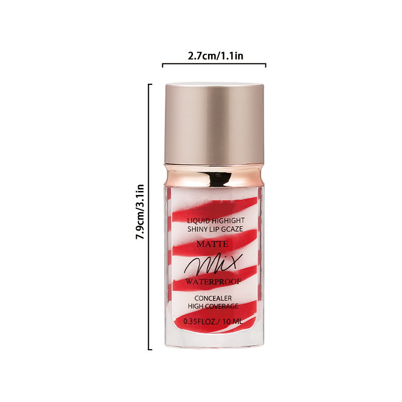 Moisturizing Layered with Fine Shimmer Glass Lipgloss & Lip Oil