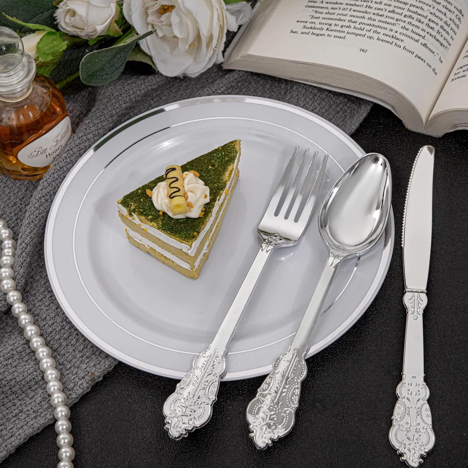 Premium Silver Disposable Silverware: Forks, Spoons, and Knives