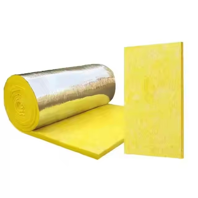 Thermal Insulation Metal Building Insulation Roof Wall Ceiling Fsk Glass Wool Rolls Fireproof Aluminum Foil Fiberglass Blanket
