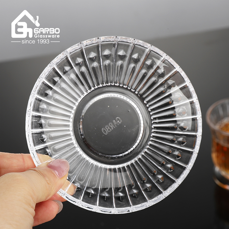 Ramadan Hot Selling Tea Glass Set Factory New Design High Quality Clear Glass Cup with Saucer Set