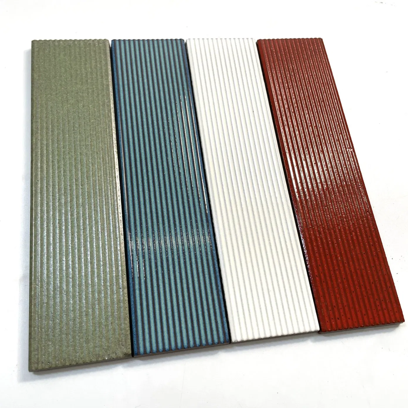 High Quality 3D Luxury Glazed Red Glossy Surface Ceramic Subway Tile for Wall Decoration Villa Hotel Project