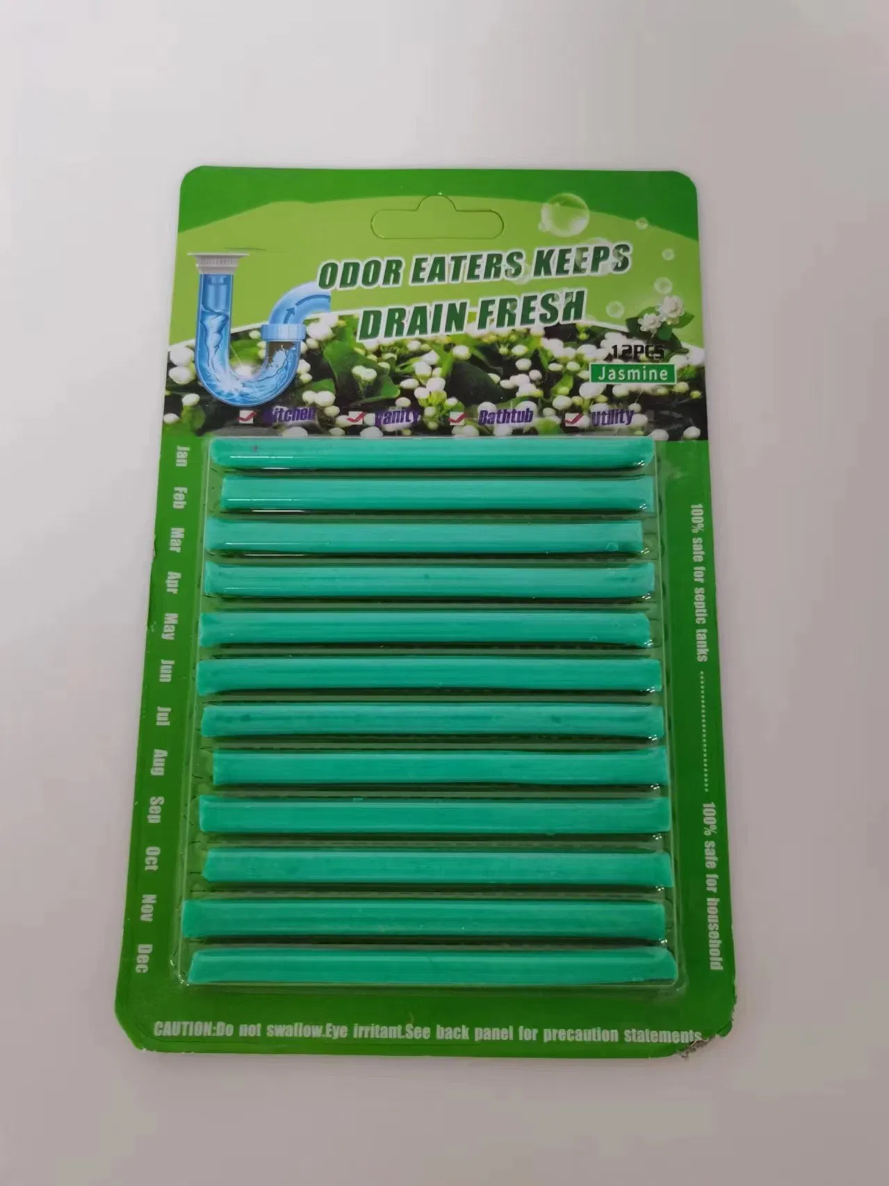 12PCS Odor Free Sink Cleaner Sticks Drains Pipes Cleaner Drain Cleaner Stick