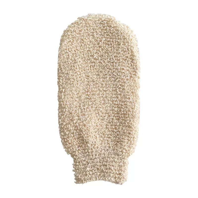 Manufacturers Wholesale Customizable Natural Environmentally Friendly Cotton and Linen Exfoliating Bath Gloves