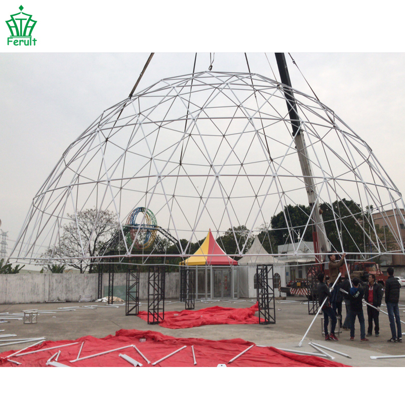 China Manufacturer Dia 35m Geodesic Pacific Steel Dome House Tent for Outdoor Wedding Events