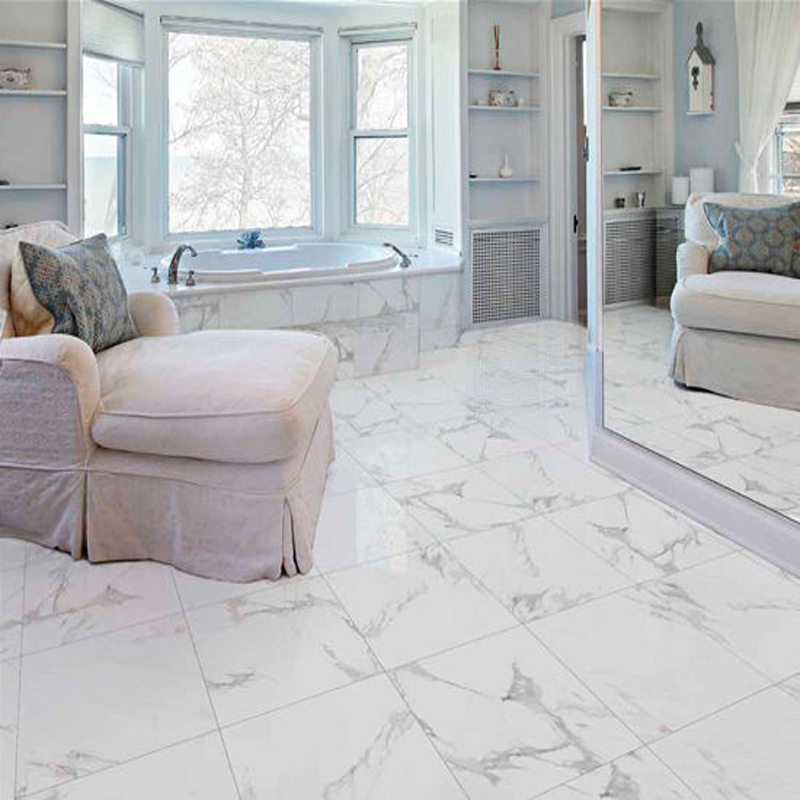 High-Quality Carrara Glazed Porcelain Tiles 24"X24" for Interiors