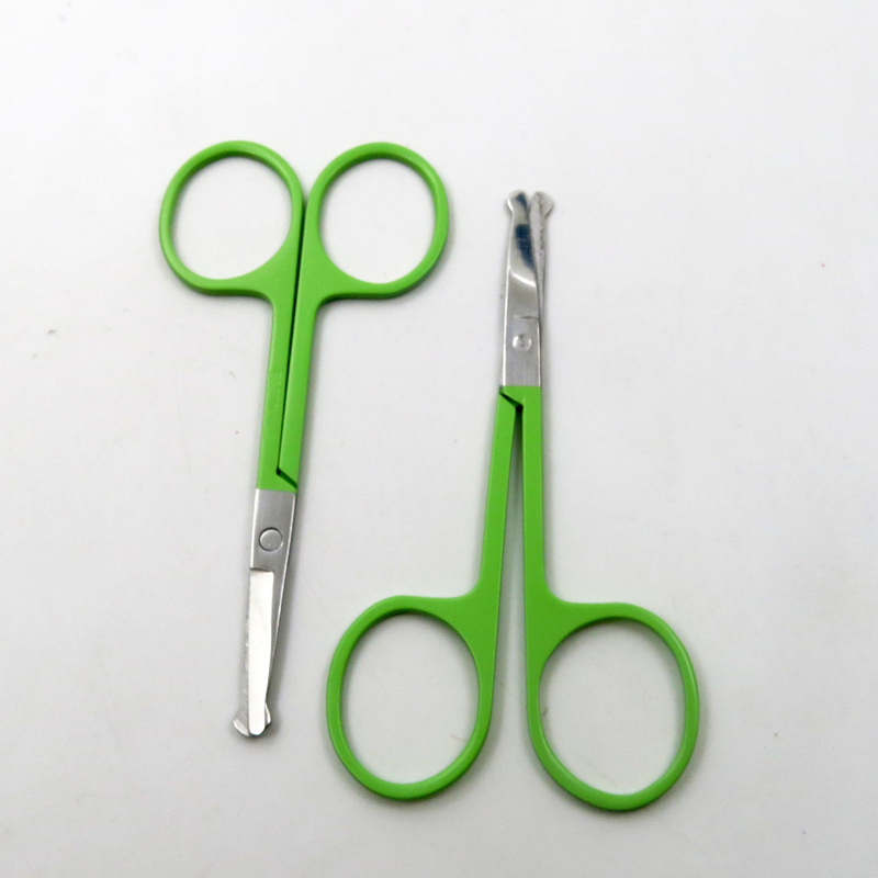 Stainless Steel Eyebrow Hair Trimming Colorful Beauty Makeup Nail Scissors Facial Trimming Tweezer Makeup Scissors Tool