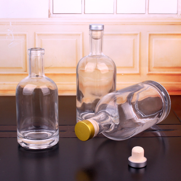 All Size Colored Matte Black Transparent Glass Wine Bottle 200ml 375ml 500ml 750ml with Stopper Stocked