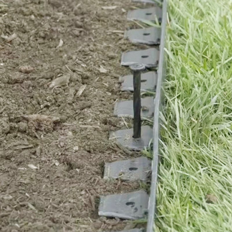 Jnz Black Recycled Plastic Garden Edging Flexible Lawn and Flower Bed Border