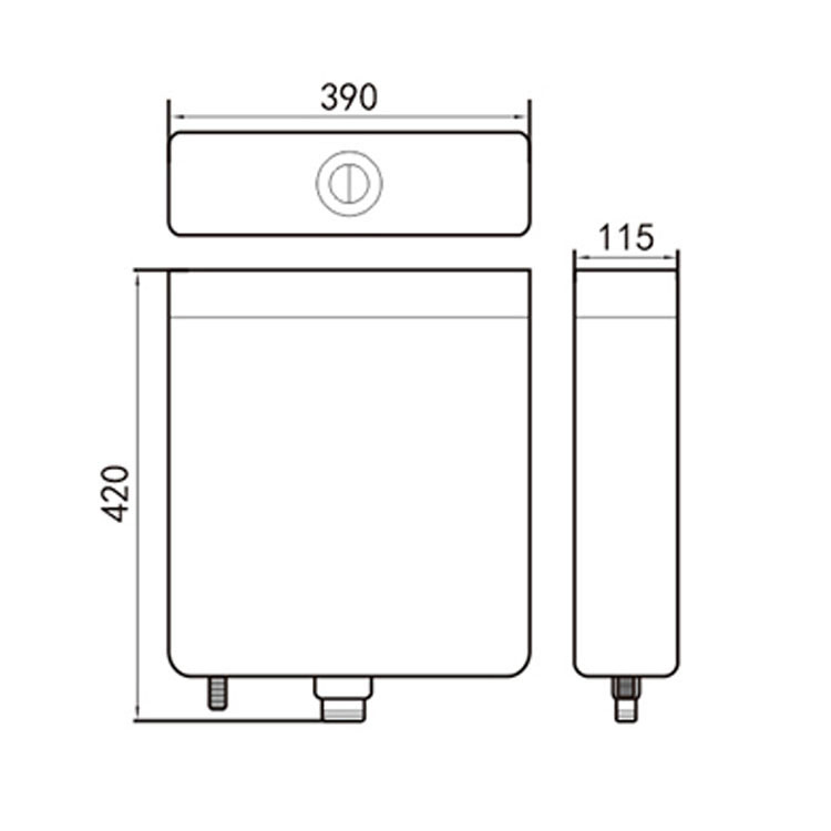 Fashion Design Decorative Plastic Cistern Flush Tank