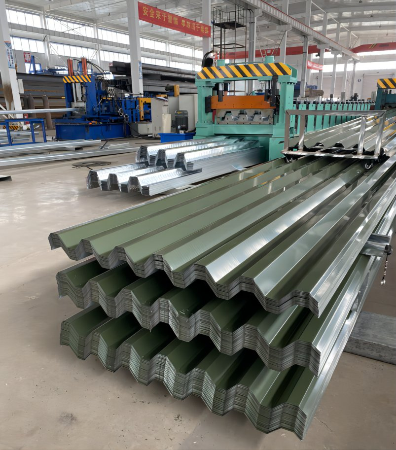 Type 35-125-750 Color Steel Plate Corrugated Tile Galvanized Pressed Steel Sheet