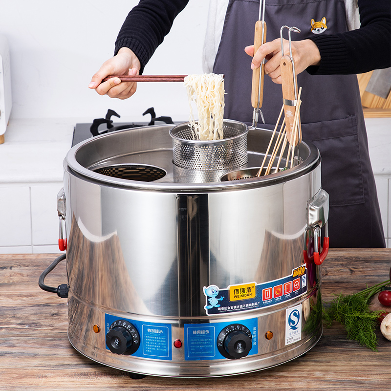 Commercial 3 Holes Pasta Cooker Noodle Cooking Machine in Stainless Steel