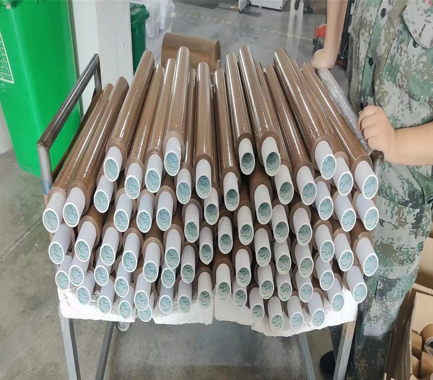 PTFE Coating Glass Fiber Tape Self Adhesive Fabric for Packing Machine