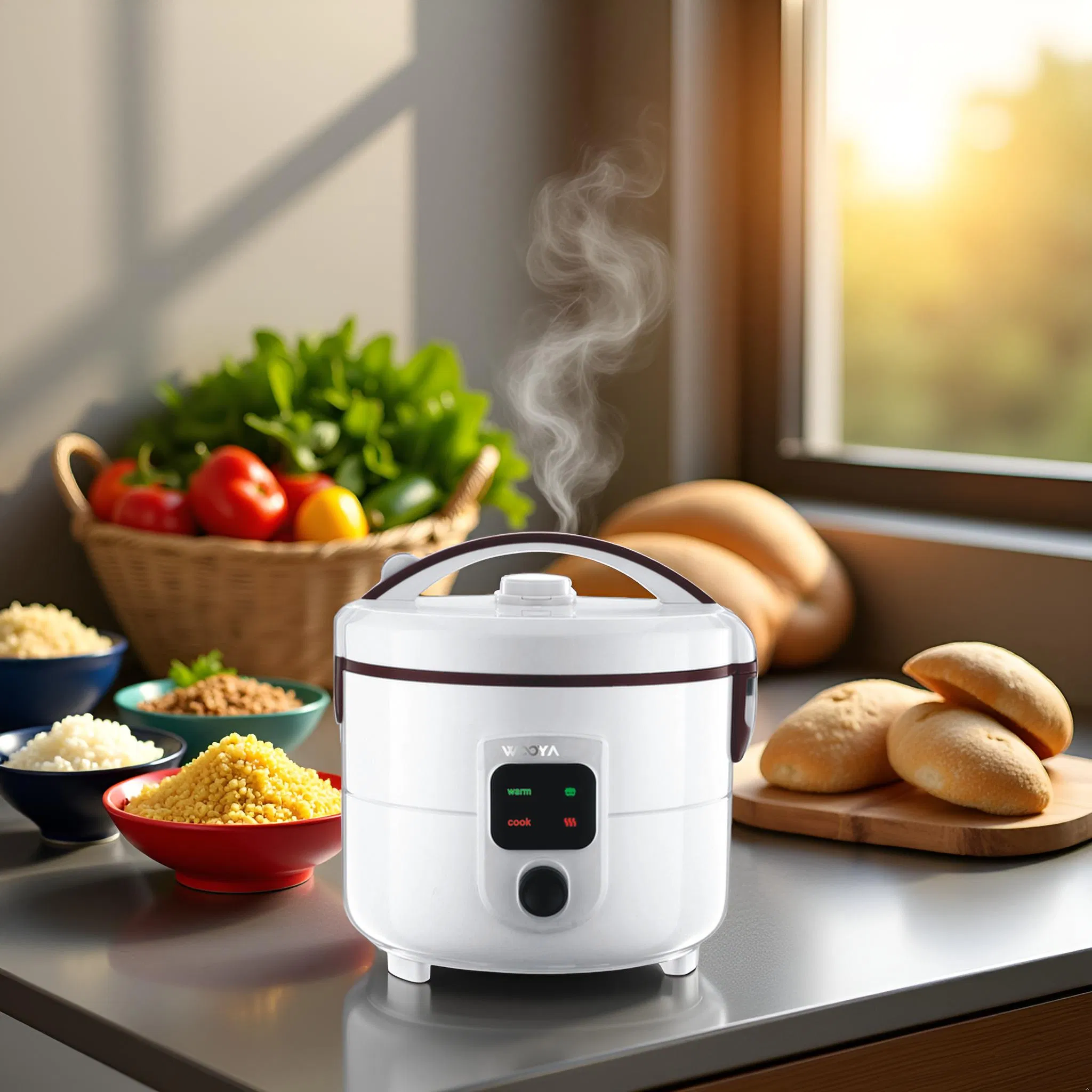 Electric Household Appliance Rice Cooker with Robust Material and Reliable Structure