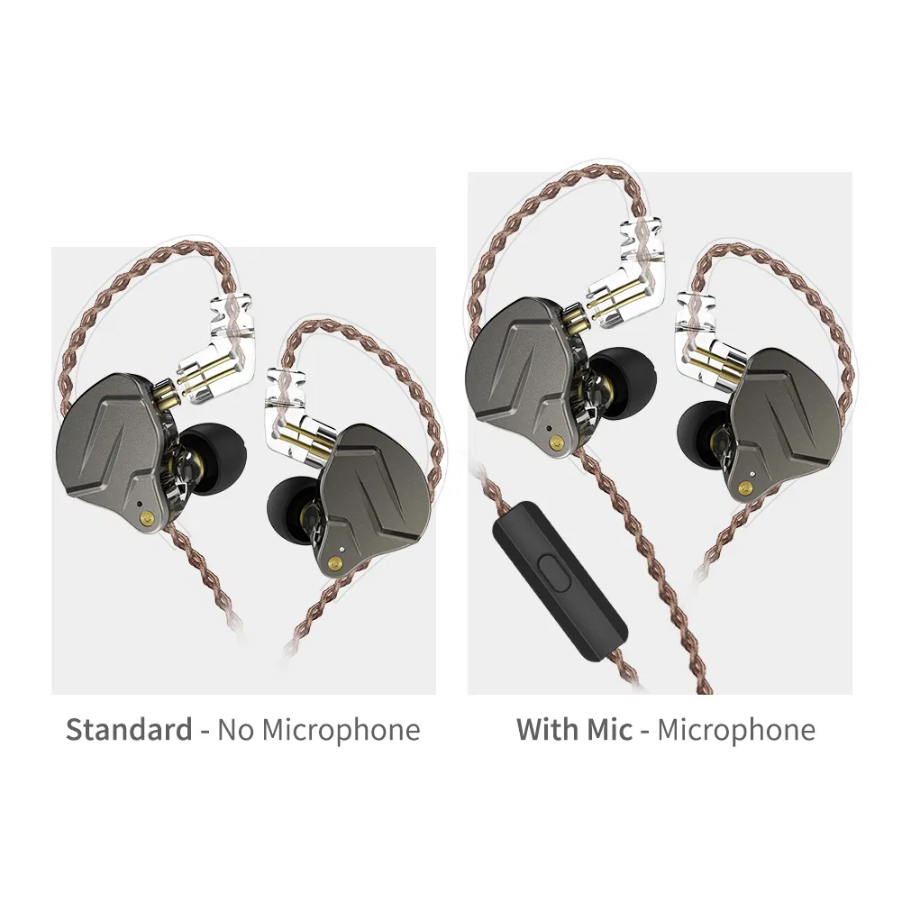 Kz Zsn PRO in-Ear Bass Metal Music Sport Earphone Without Microphone