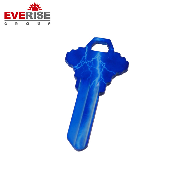 Customized Universal Key Blank Key Uncut Colored Titanium Plated Mixed Set for Residential House Door Keys
