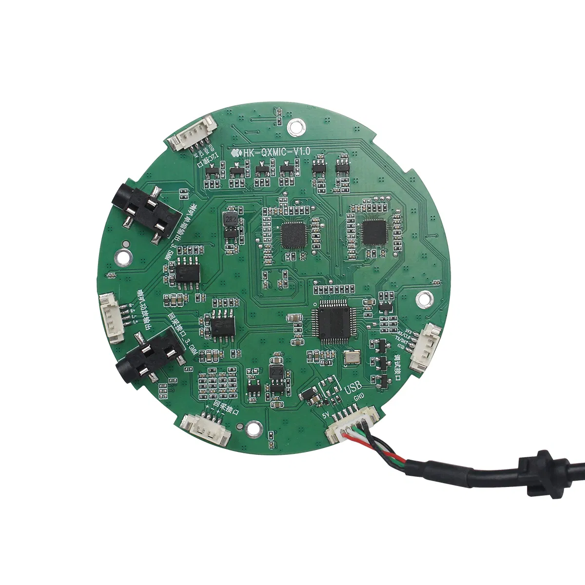 360-Degree Sound Source Localization Microphone Board Applied in Ai Robot Video Conferencing