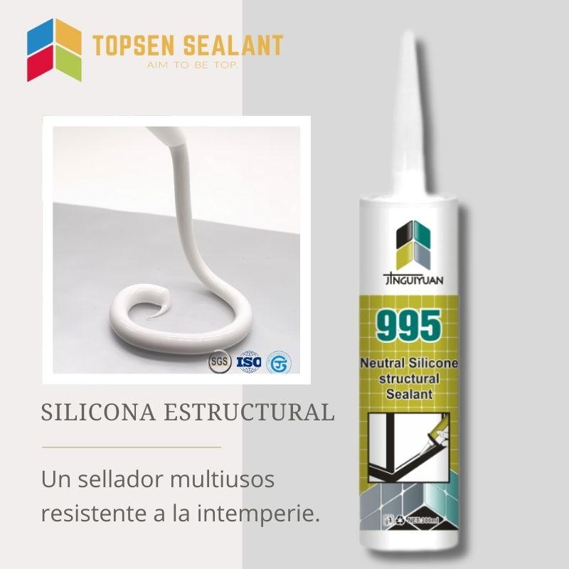 Adhesivo Y Sellador Topsen Para Juntas En Muros Cortina Pequen OS Silicona Adhesiva
