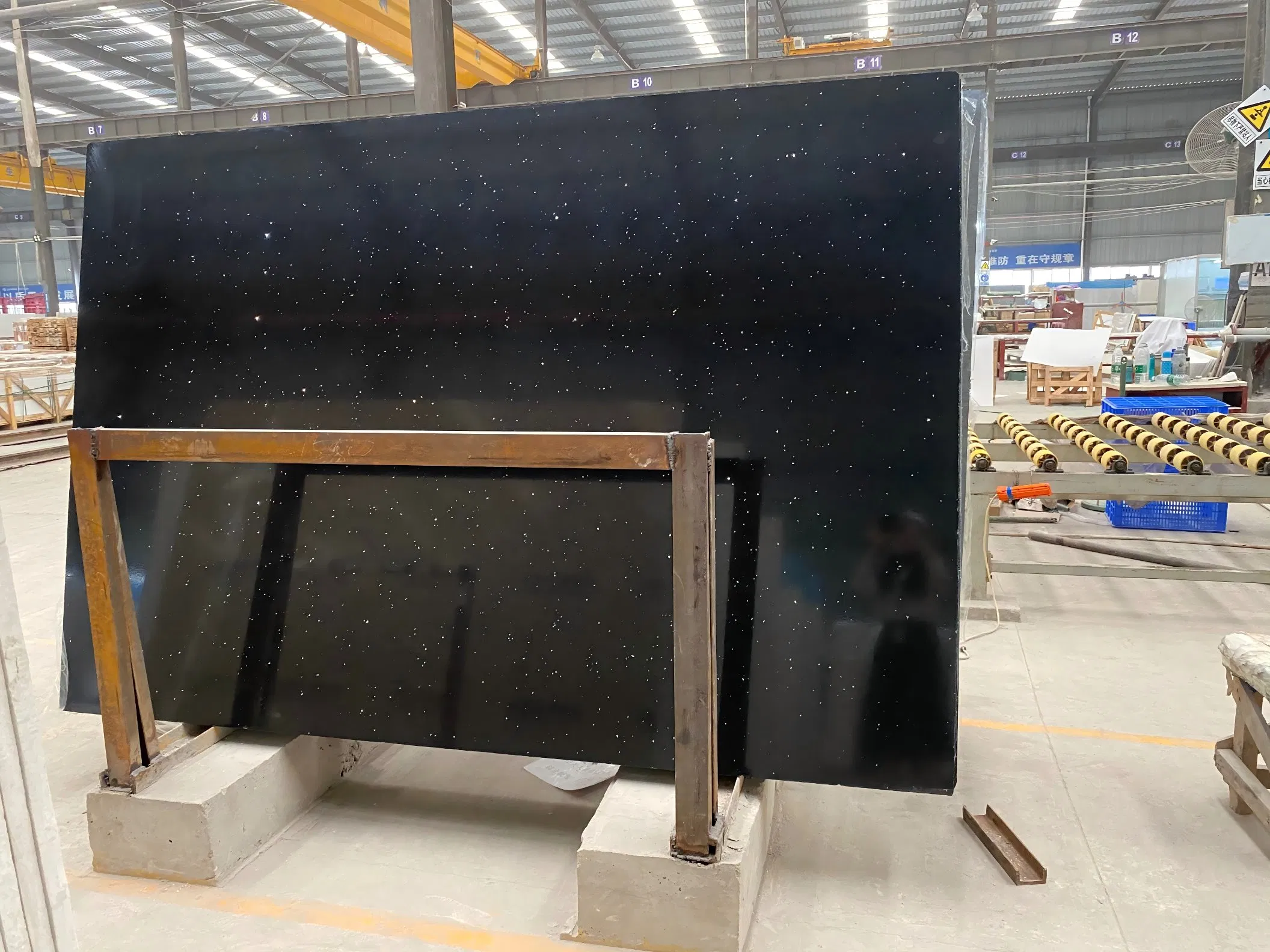 White/Grey/Black Polished Cultured Marble Stone Slab